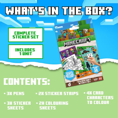 Set De Actividades Con Stickers De Minecraft