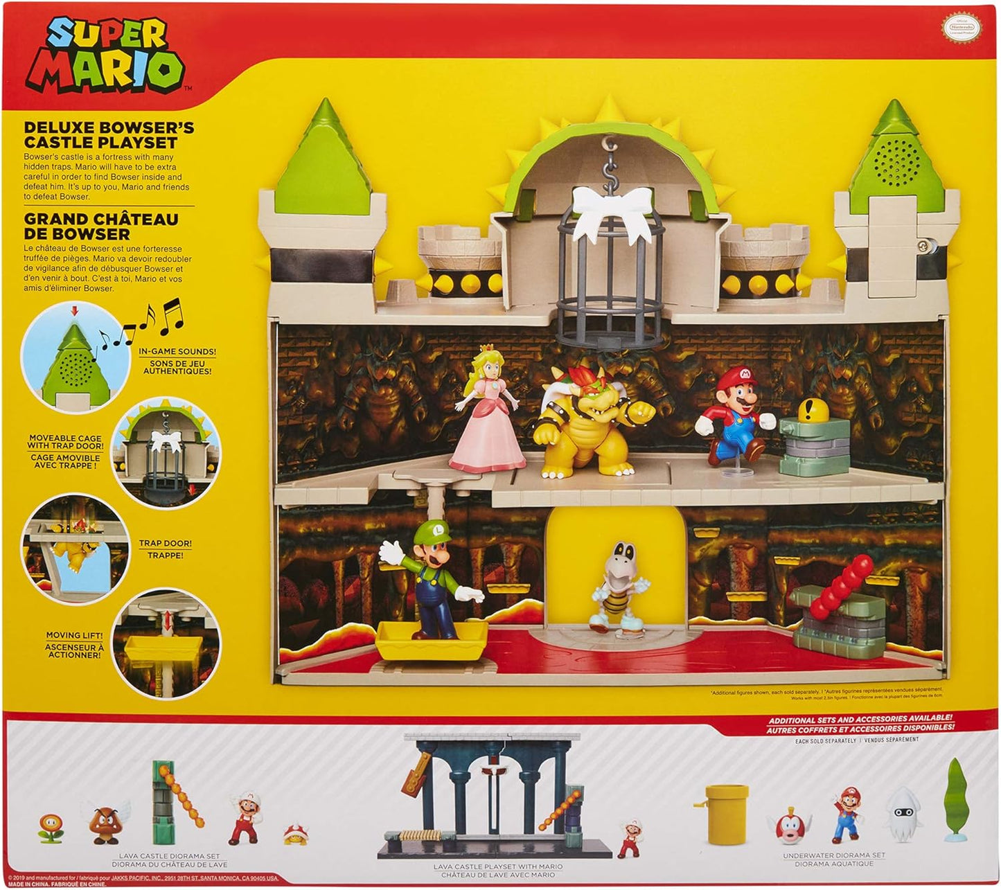 Juguete Escena Batalla Castillo De Bowser Super Mario