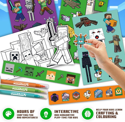 Set De Actividades Con Stickers De Minecraft