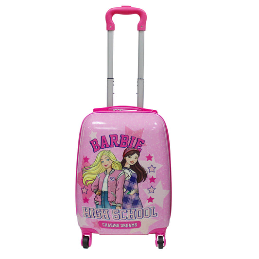 Maleta Infantil 4 Ruedas Barbie 16"