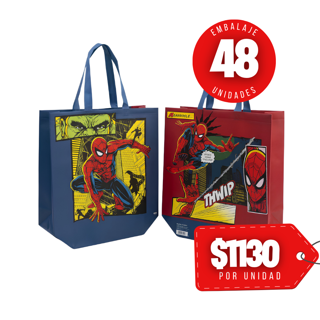 x Mayor Bolsa Ecologica Multiuso Spiderman