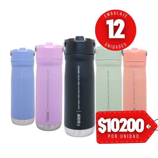 x Mayor Botella Insulada Con Mango 65Oml Keep