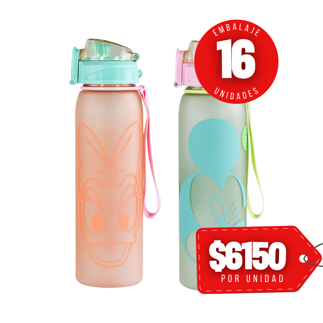 x Mayor Botella Medidas 1lt Summer Disney