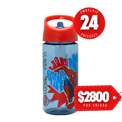 x Mayor Botella Pp 500 Ml Spiderman