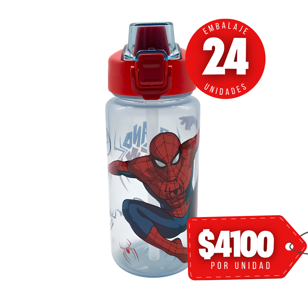 x Mayor Botella Switch 650ml Spiderman