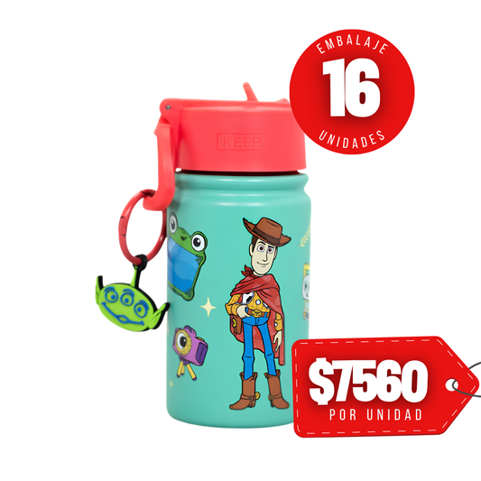 x Mayor Botella Toy Story Lid Vaccum 350ml Buzz y Woody