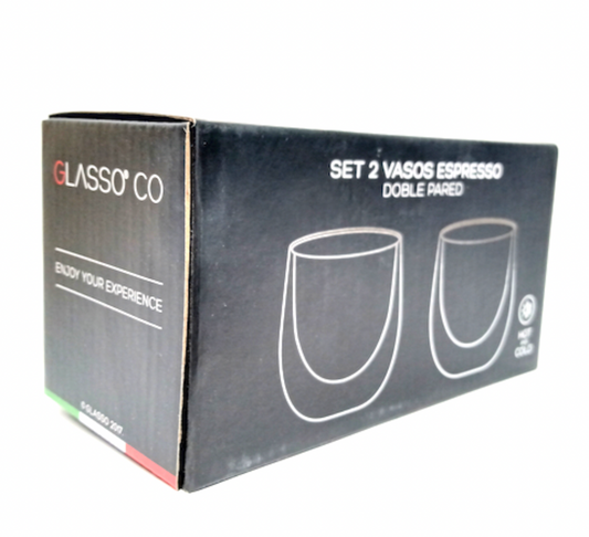 Set 2 Espresso 90ml Glasso