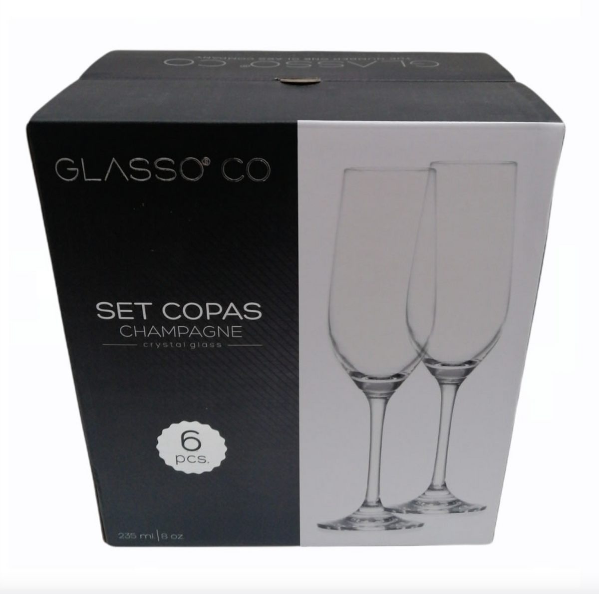Set Copa De Champagne Cristal Glasso