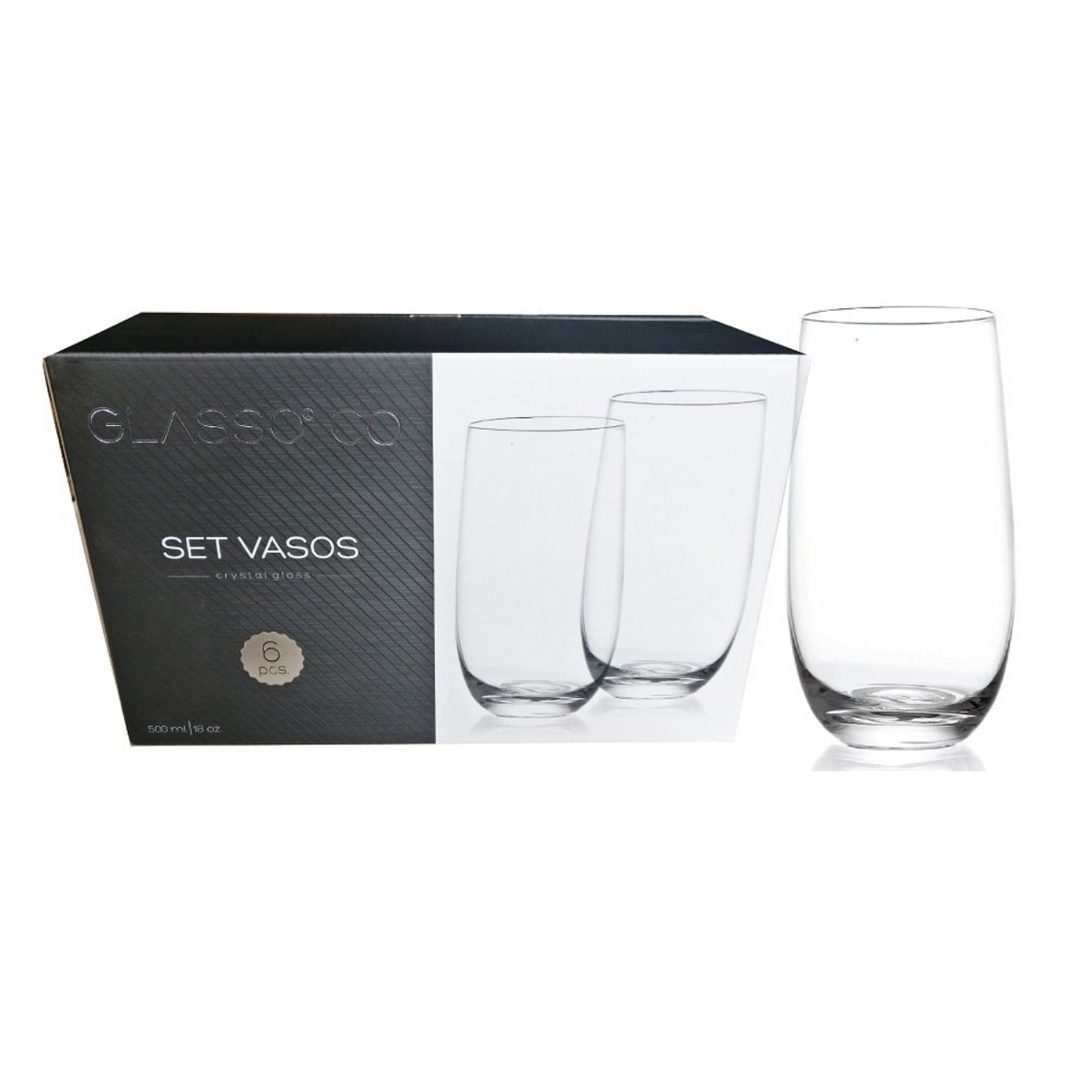 Set Vasos 500ml Cristal Glasso