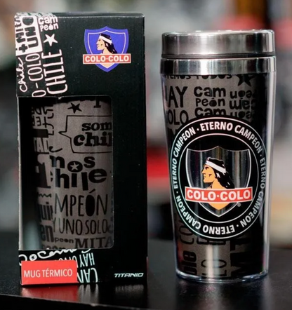 Mug Termico Logo Plateado Colo Colo