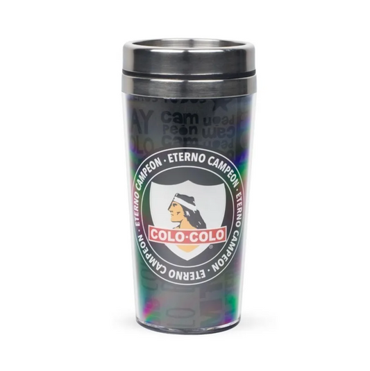 Mug Termico Logo Plateado Colo Colo