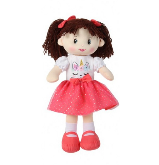 Muñeca Pepona Musical Unicornio Coral 44cm