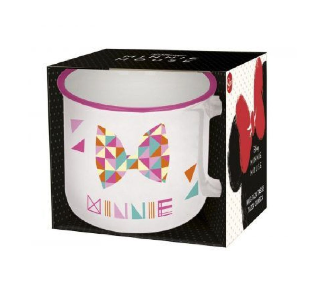 Tazon Ceramica Juvenil Minnie En Caja De Regalo 420ml