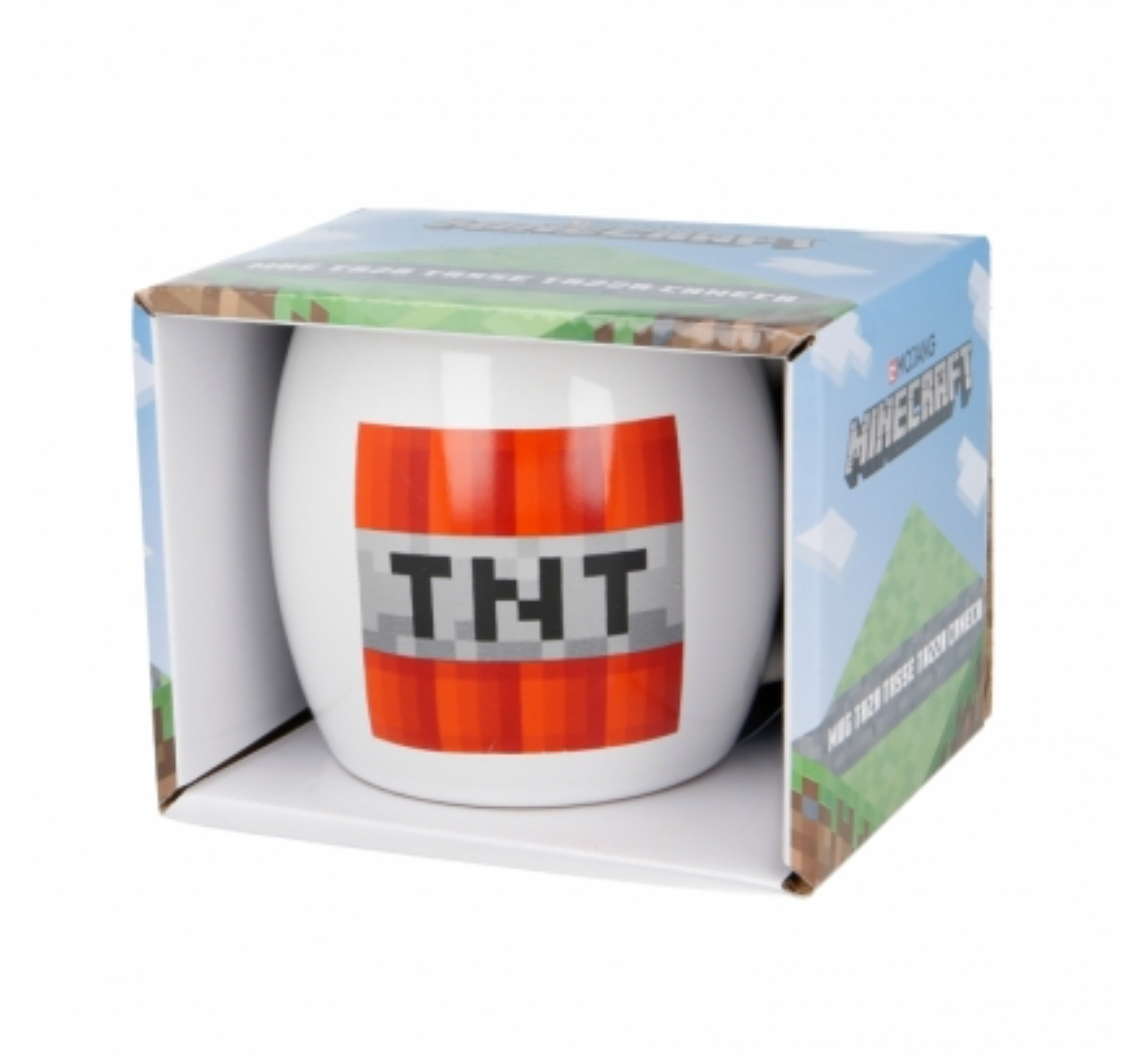 Tazon Ceramica Redondo Juvenil Minecraft en Caja 380ml