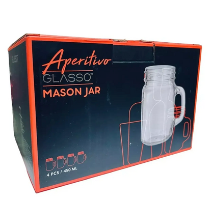 x Mayor Set 4 Vasos Mojito Mason Glasso