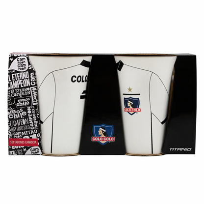 x Mayor Set 2 Tazones Colo Colo