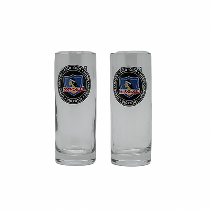 x Mayor Set 2 Vasos Pc Colo Colo