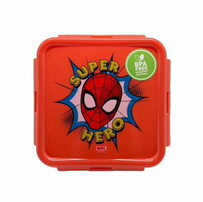 Hermetico Cuadrado 500ml Spiderman