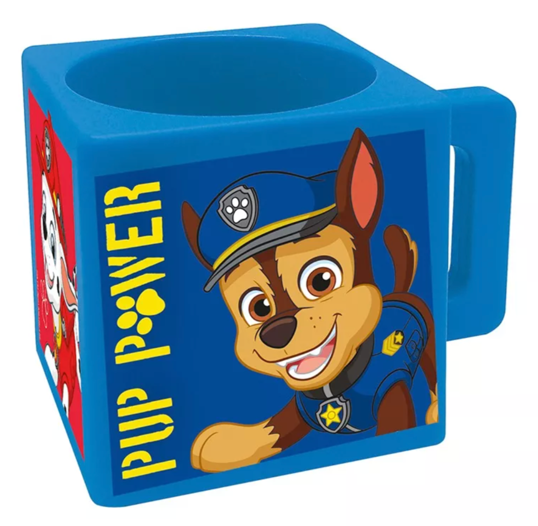 Tazon Plastico Cuadrado Paw Patrol 290ml