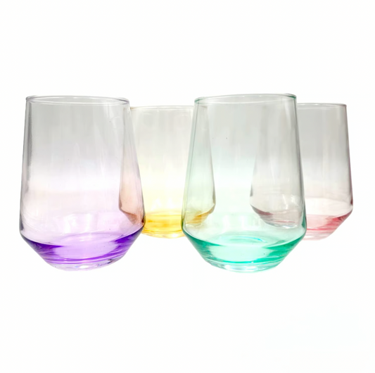 Set 4 Vasos Color Glasso