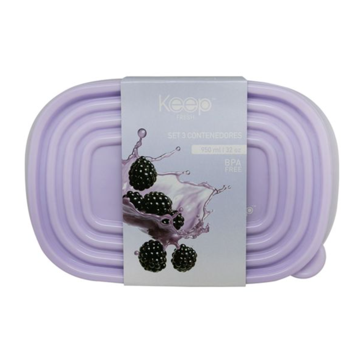 Hermeticos Apilables Pp 3 Pcs 670 Ml Keep