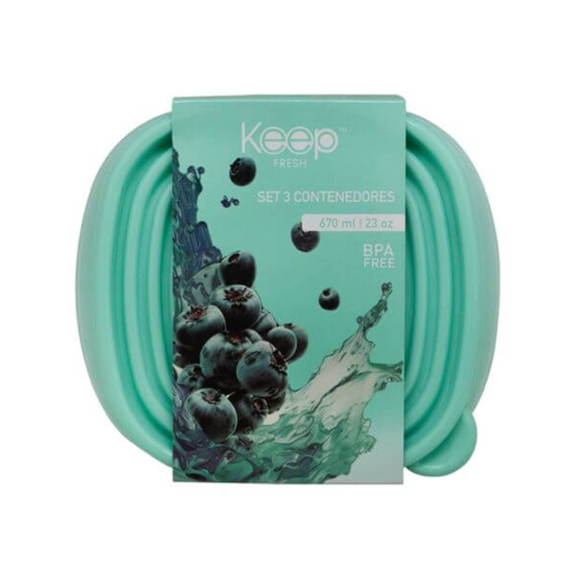 Hermeticos Apilables Pp 3 Pcs 950 Ml Keep
