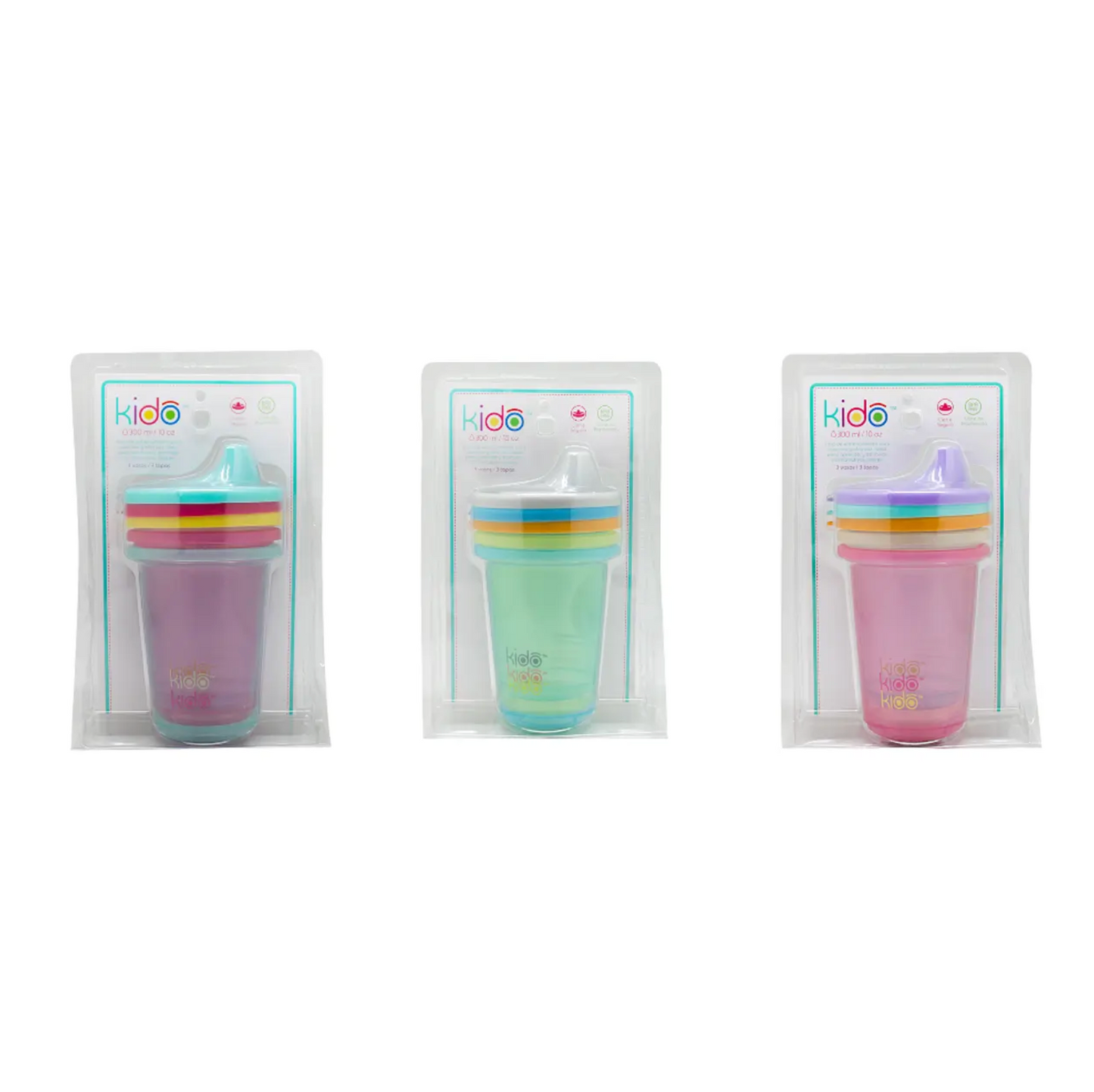 Set 3 Vasos Reusables Cups Keep Kido