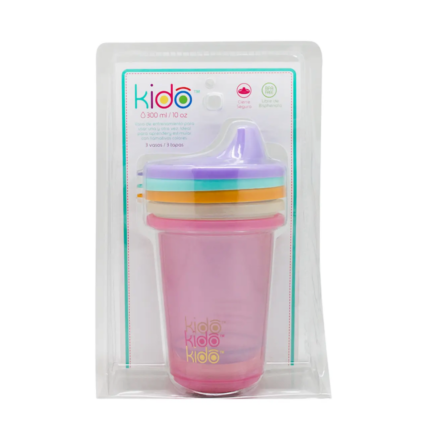 Set 3 Vasos Reusables Cups Keep Kido