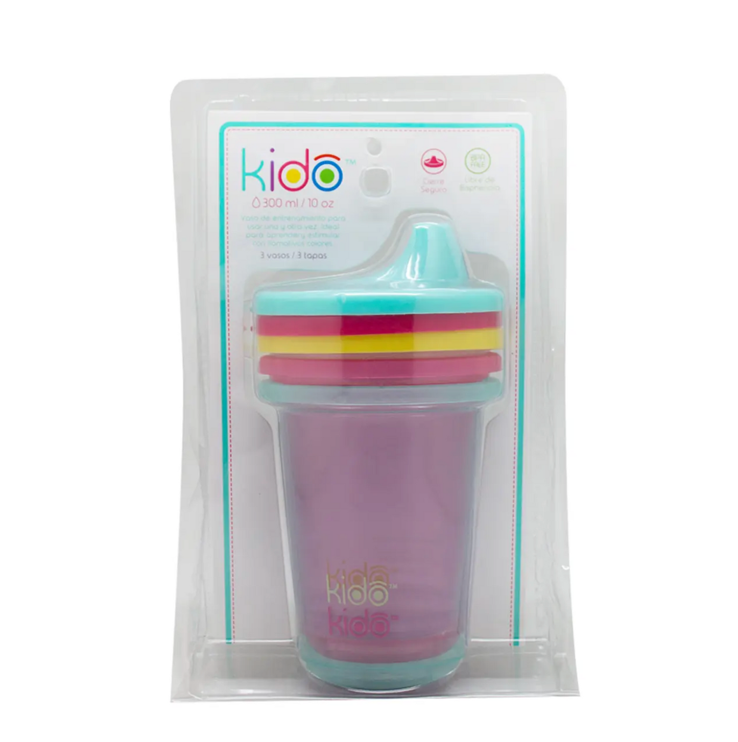 Set 3 Vasos Reusables Cups Keep Kido