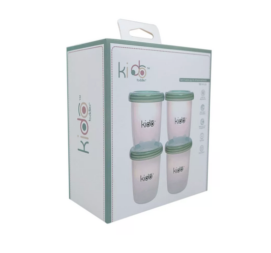 Set 4 Vasos  Almacenamiento 180ml Kido