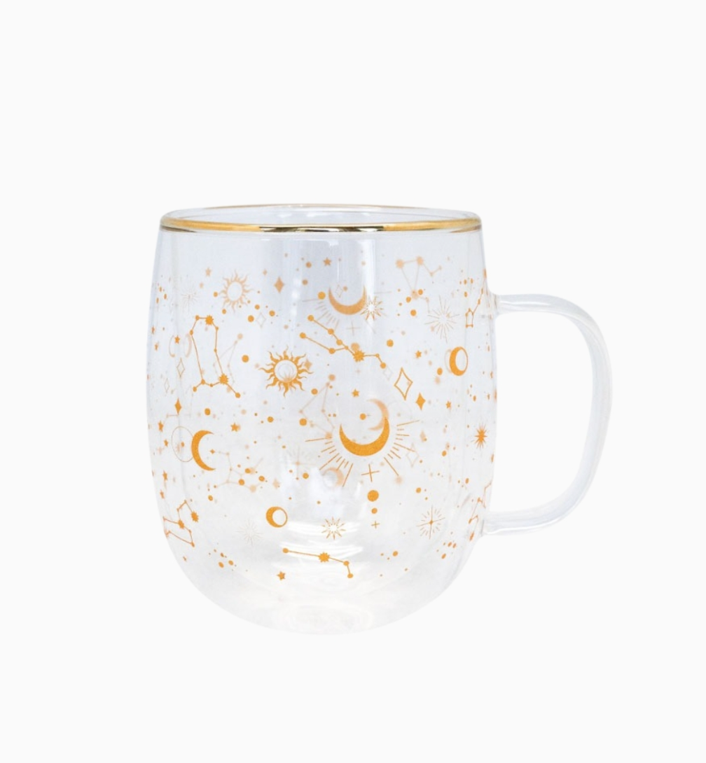 Tazon Doble Pared 500ml Constelación Glasso