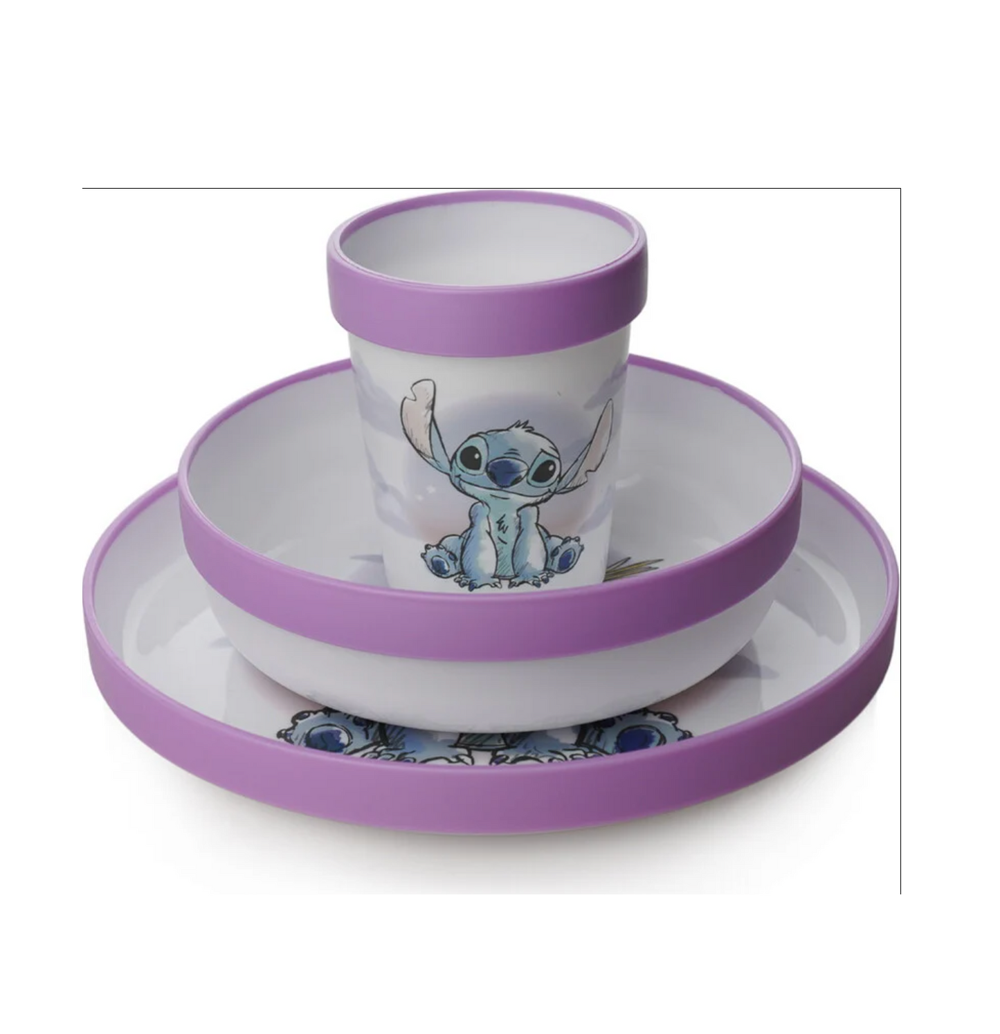 Set De 3 Piezas Con Antideslizante Stitch