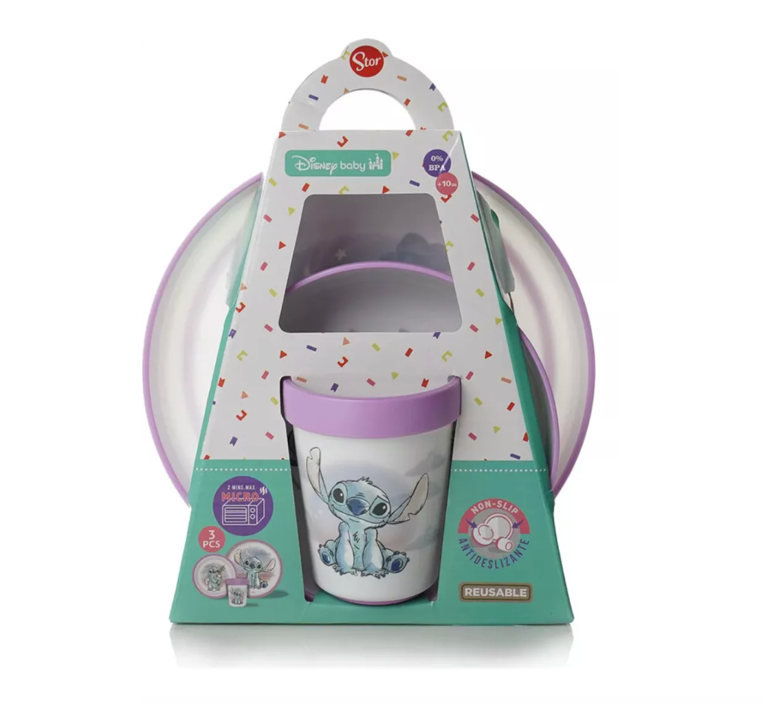 Set De 3 Piezas Con Antideslizante Stitch