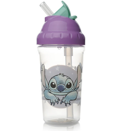 Vaso Con Bombilla Flexible 295ml Stitch
