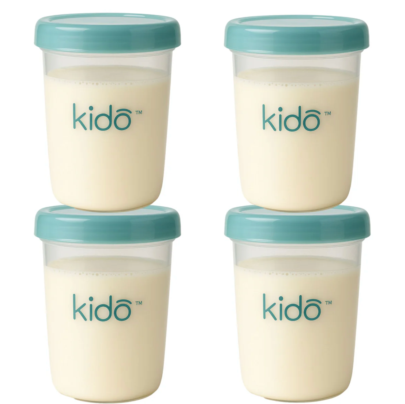 Set 4 Vasos  Almacenamiento 180ml Kido