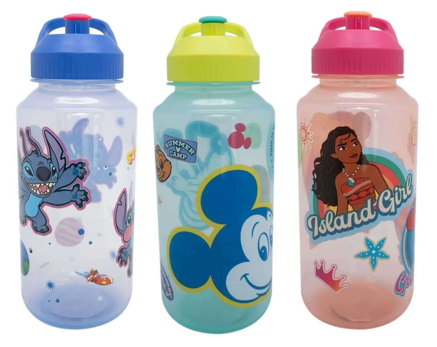 Botella 1lt Patch Disney Stitch Mickey Princesas