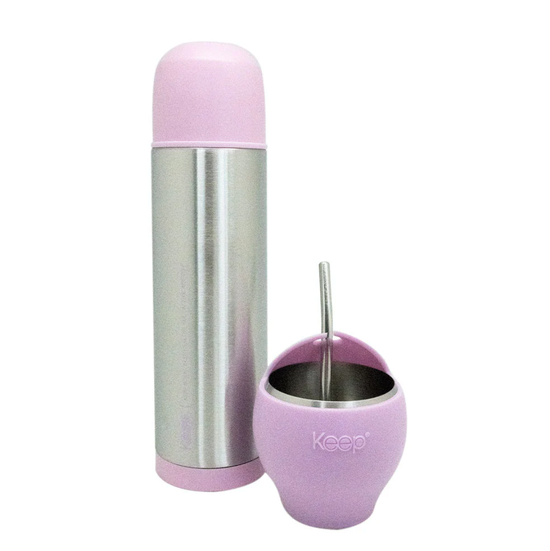 Set Mate + Termo Bala Keep Rosa
