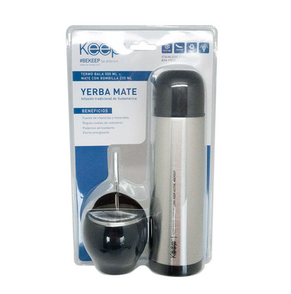 Set Mate + Termo Bala Keep Negro