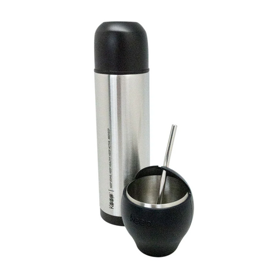 Set Mate + Termo Bala Keep Negro