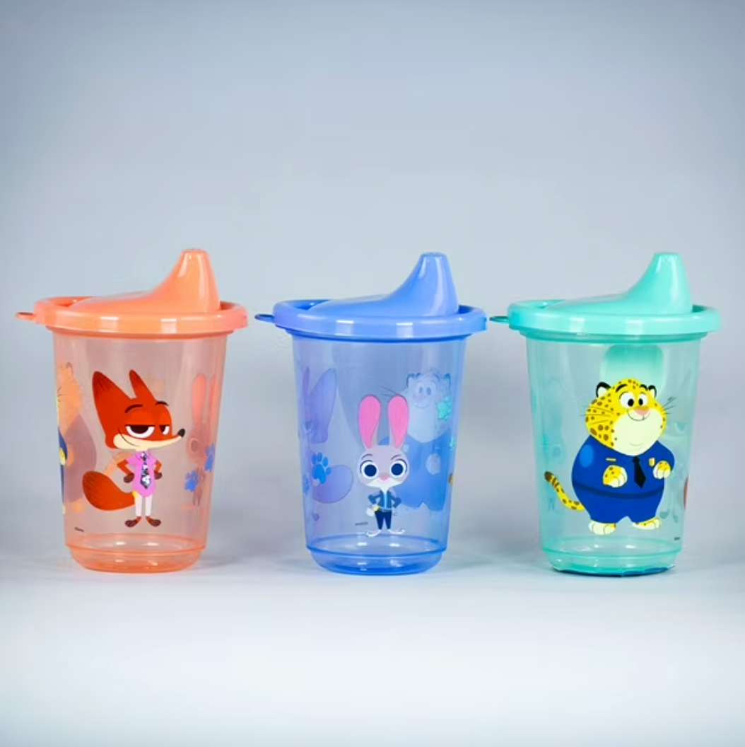 Set 3 Vasos Reusables Zootopia