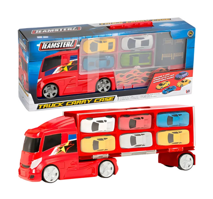 Camion Transportador 8 Teamsterz Incluye 4 Autos