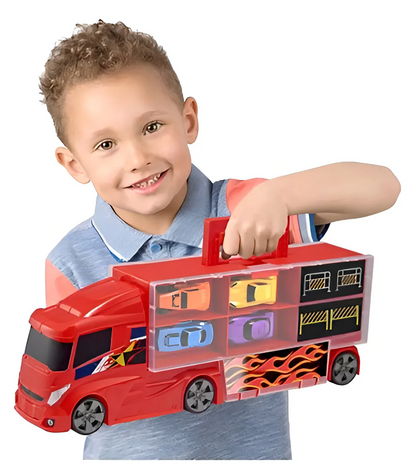 Camion Transportador 8 Teamsterz Incluye 4 Autos