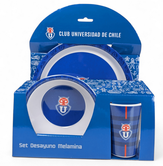 Set Desayuno Melamina U de Chile