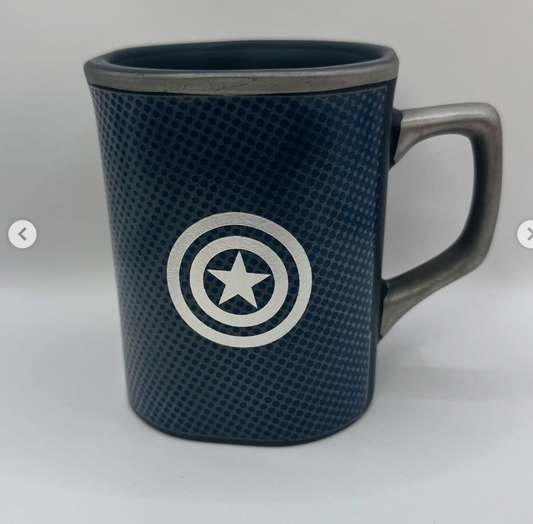 Tazon Cuadrado Capitan America 500ml Caja Marvel