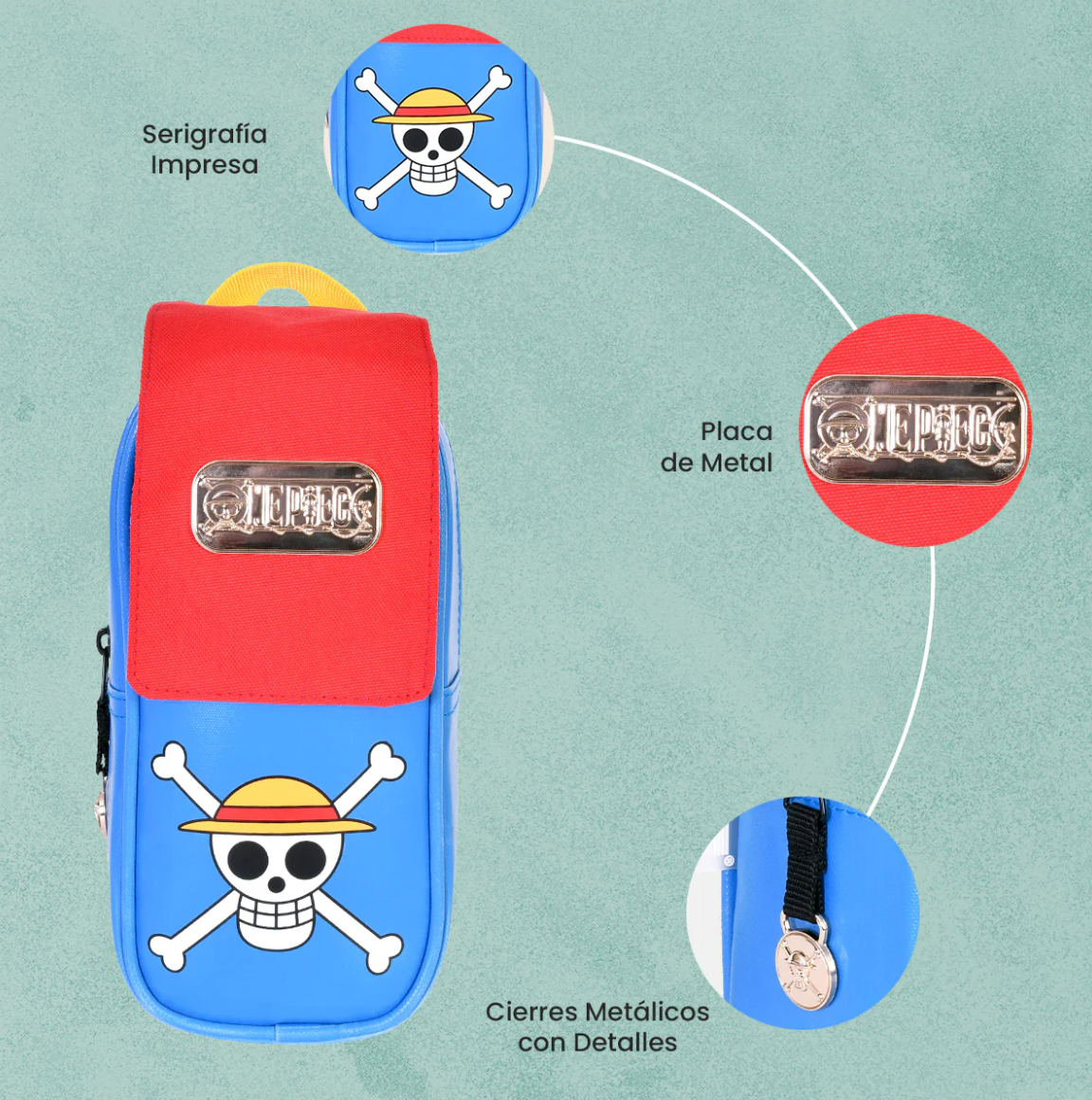 Estuche Escolar One Piece Luffy Juvenil