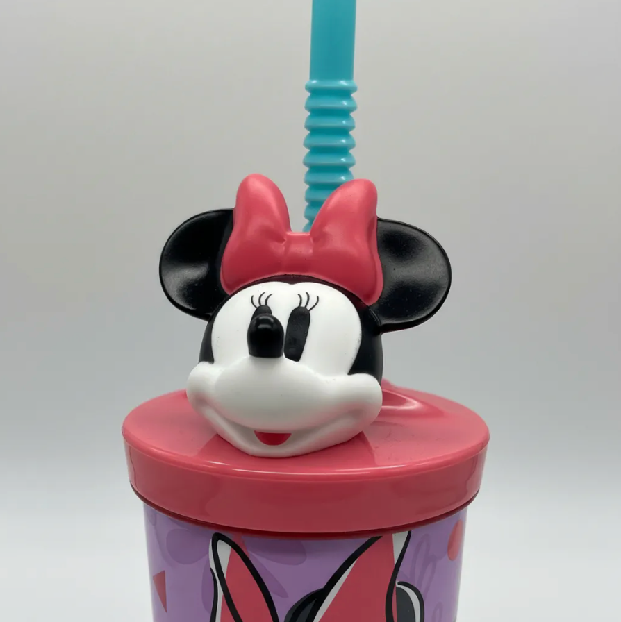 Vaso Con Bombilla Minnie Mouse 3D 360ml
