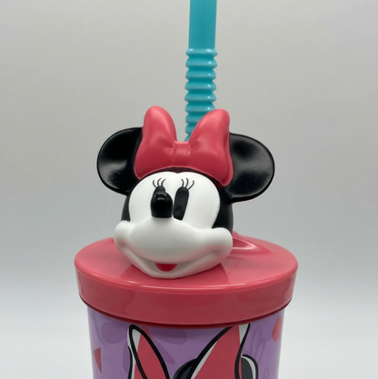 Vaso Con Bombilla Minnie Mouse 3D 360ml