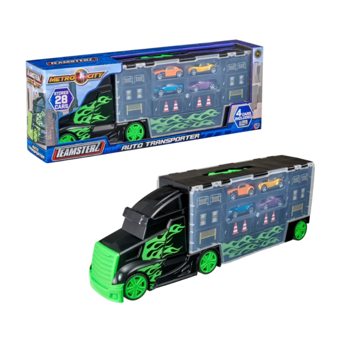 Camion Teamsterz  Transportador + 4 Autos