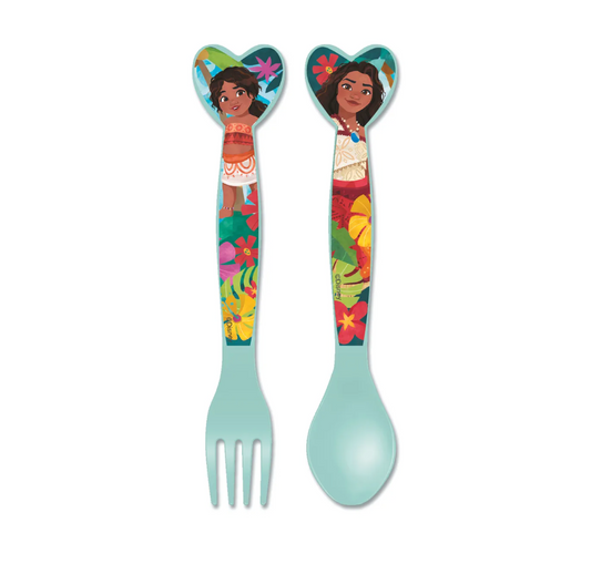 Set Cubiertos 2 Piezas Moana Princesas