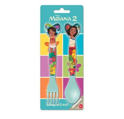 Set Cubiertos 2 Piezas Moana Princesas
